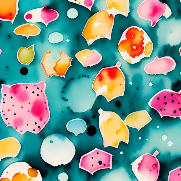 Watercolor colorful abstract background