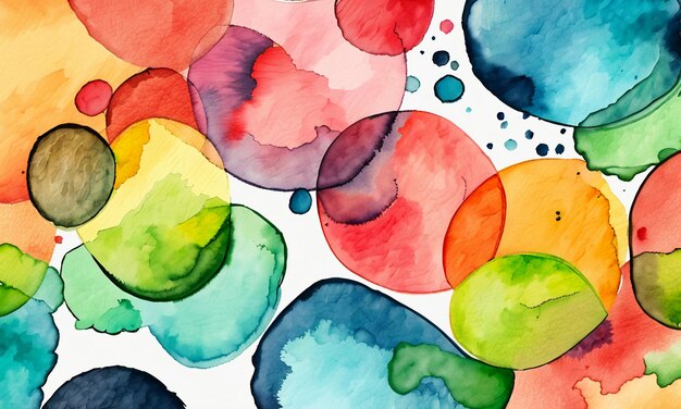 Photo watercolor colorful abstract painting illustration cartoon style wallpaper background design