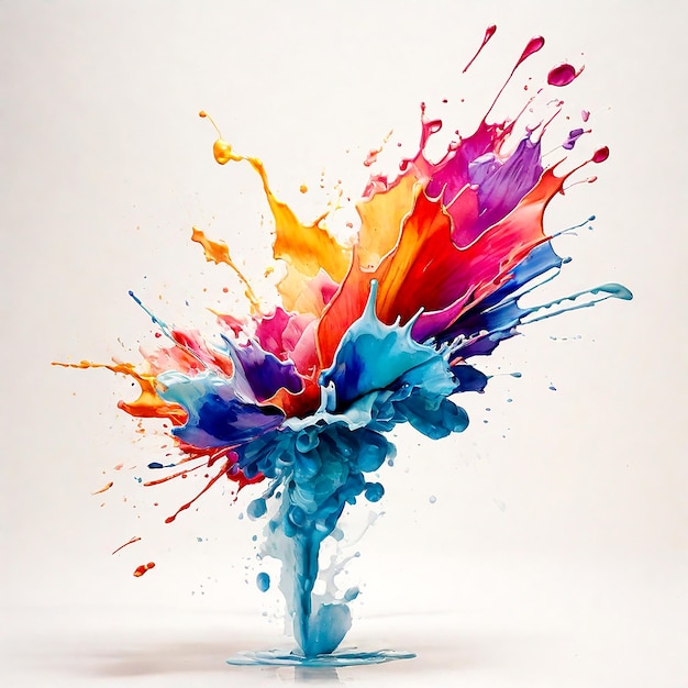 Watercolor Colorful Splash