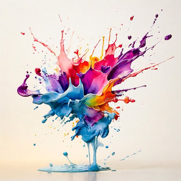 Watercolor Colorful Splash