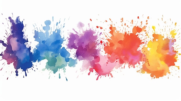 watercolor colorful spots watercolor style Generative AI