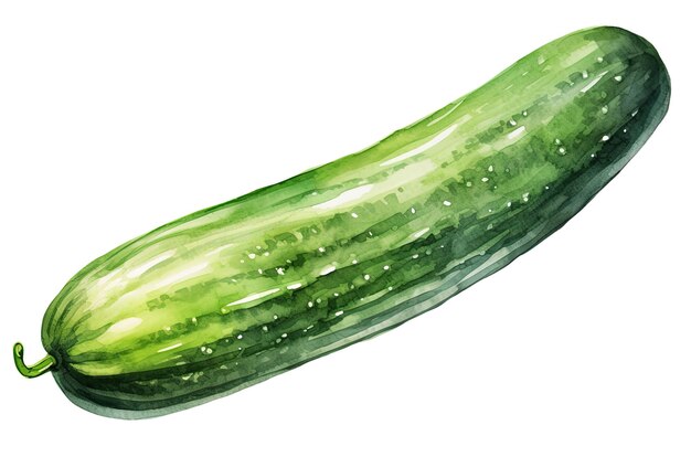 Watercolor Cucumber