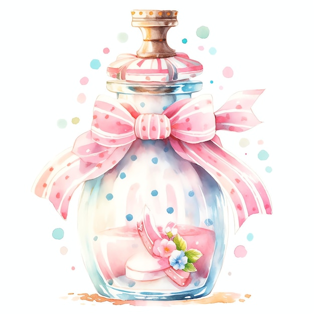 Watercolor cute space items