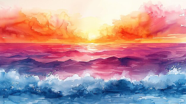 Watercolor Dead Sea illustration