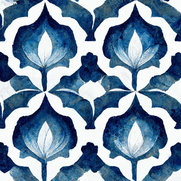 Photo watercolor, decorative, mediterranean patterns in monochrome tiles, patterns, design, borders