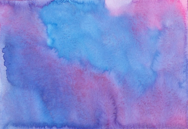 Watercolor deep purple and blue background texture Stains on paper