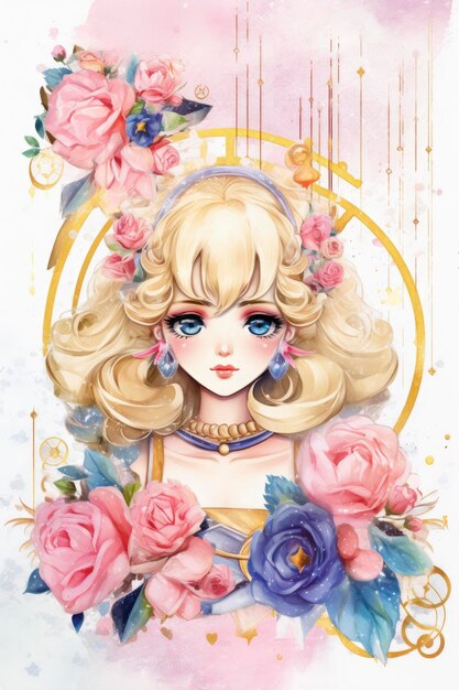 Watercolor detailed hyper realistic sailormoon junk