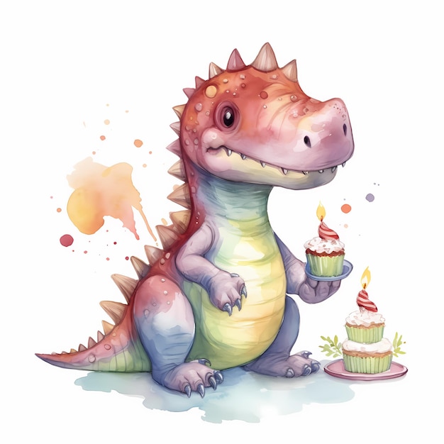 アクアカラー ダイノサウルの 誕生日 スタイル