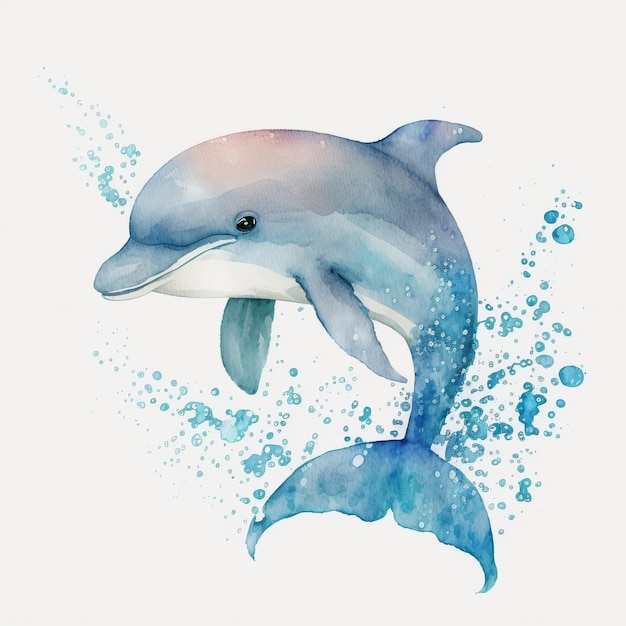 Watercolor Dolphin