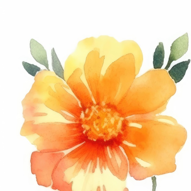 A watercolor drawing of a flower with the name " the name " on it.