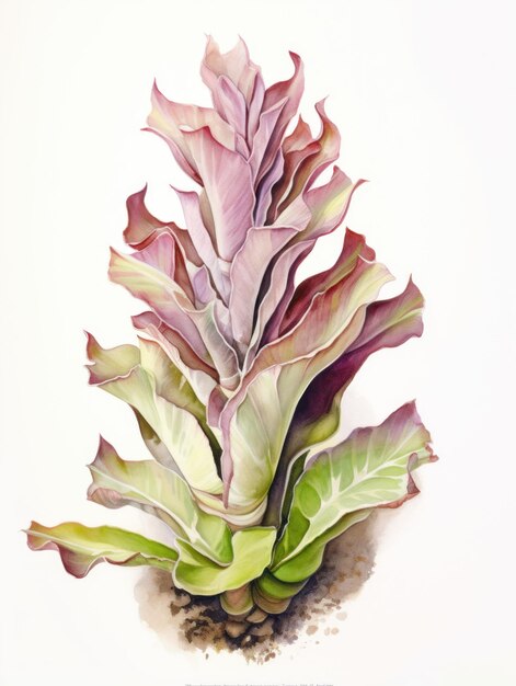 Photo watercolor drawing of welwitschia mirabilis on white background ai generated