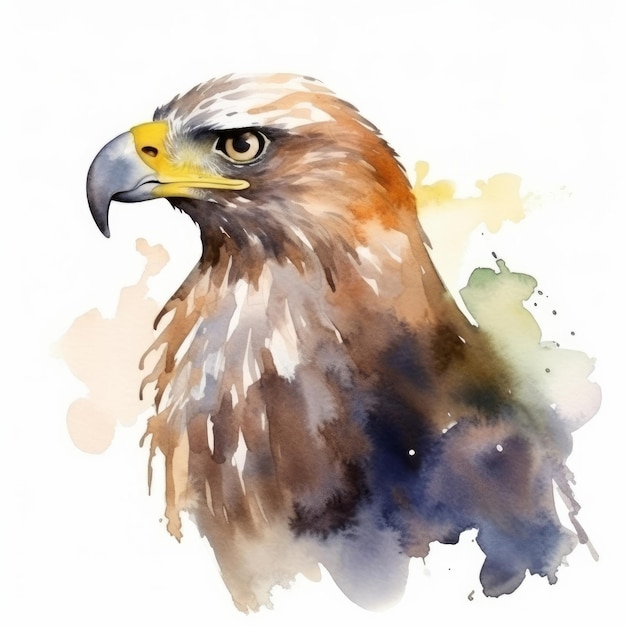 Watercolor eagle Illustration AI GenerativexA