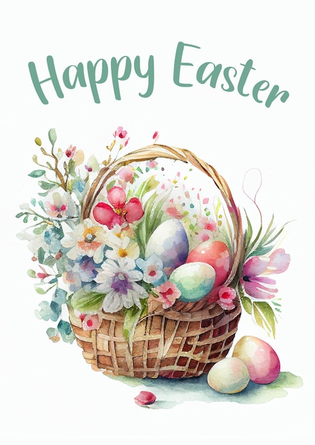 Watercolor Easter Card