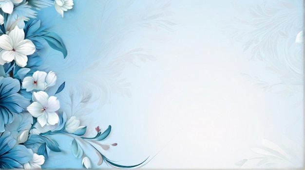 青と白の花のエレガントな花色の背景デザイン