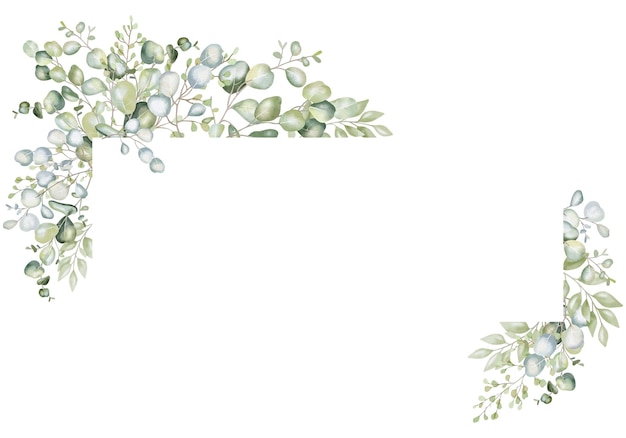 Watercolor Eucalyptus Frame