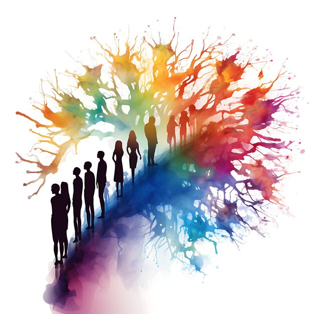 Watercolor of Evolving Equality a Vibrant and Creative Ideas Design Concept Human Right Day