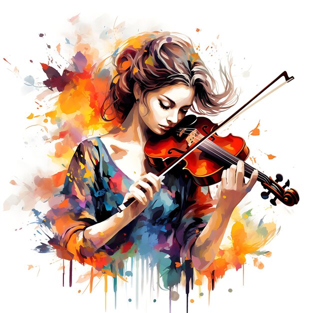 Watercolor of Expressive Symphony a Dynamic an Creative Ideas Design Concept Human Right Day