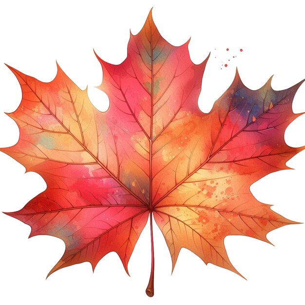 watercolor Fall Maple Leaf