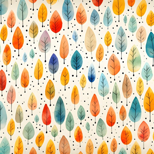 Watercolor Fall Pattern