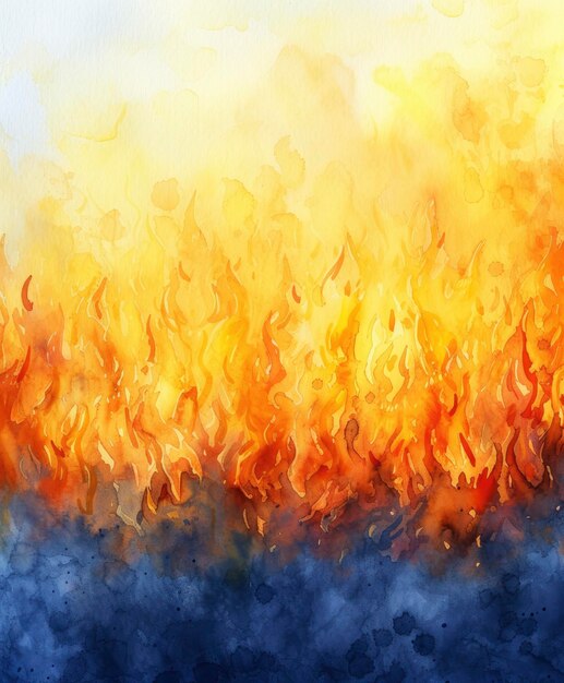 Watercolor fire texture background