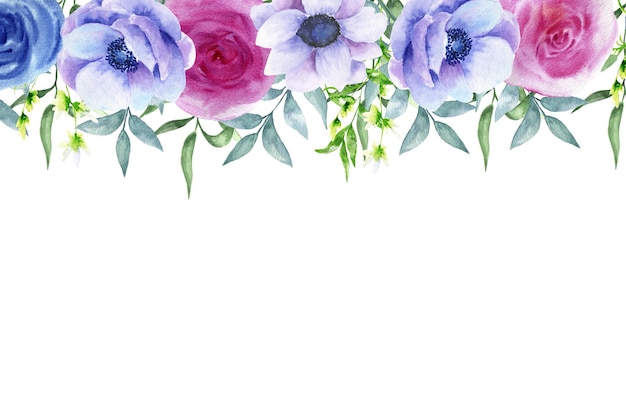 Photo watercolor floral background