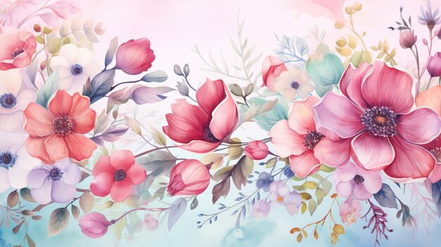 Watercolor Floral Background