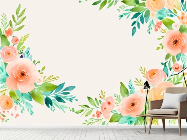 watercolor floral background