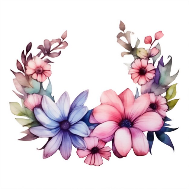 Watercolor Floral backgrounds Flower Crowns Floral Wreaths