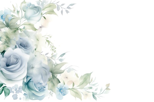 watercolor floral border