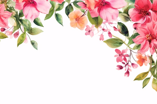 watercolor floral borders background for wedding greetings card stationary and fashion posters