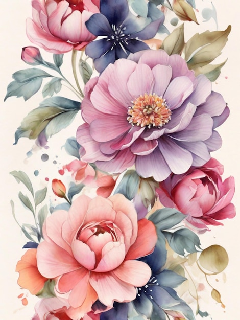 watercolor floral design