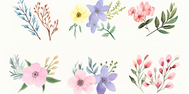 Watercolor floral pattern