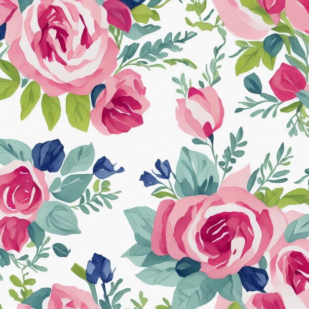 Watercolor floral pattern