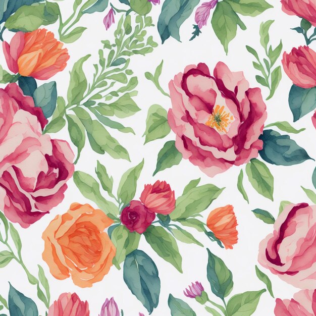 Watercolor floral pattern