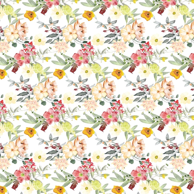 watercolor floral seamless pattern for digital printing