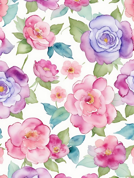 Watercolor floral set of camellia flowers