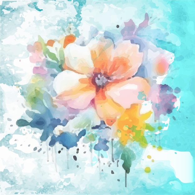 watercolor floral wallpaper background