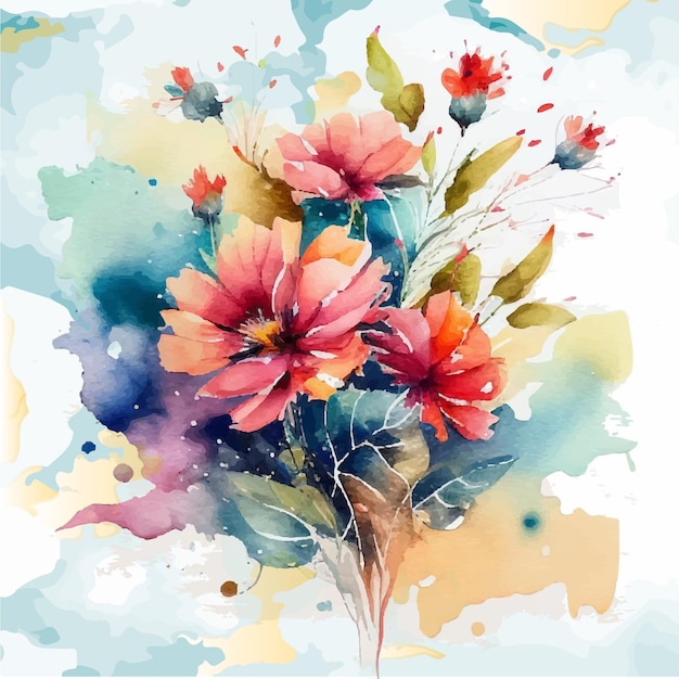 watercolor floral wallpaper background