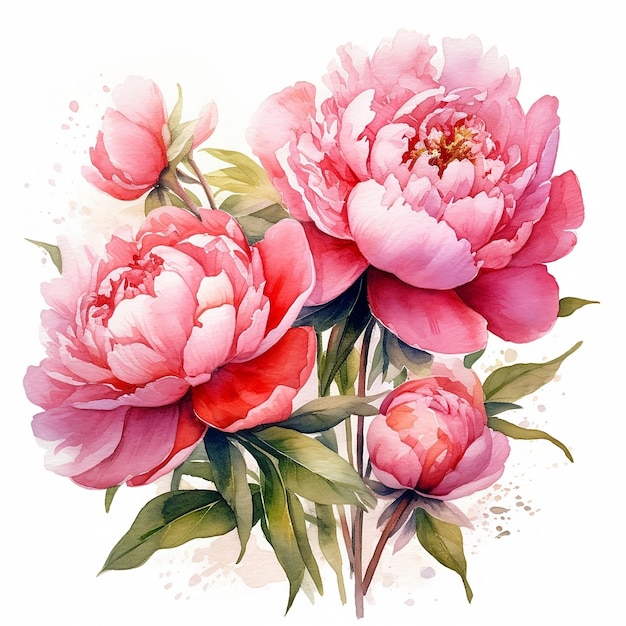 Watercolor flower art