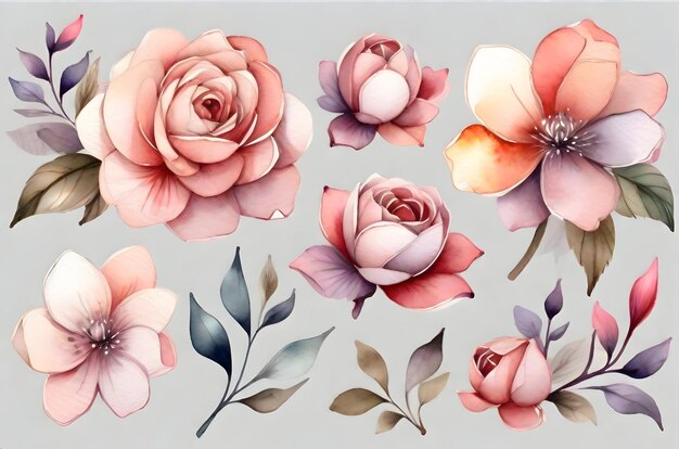 Watercolor flower art