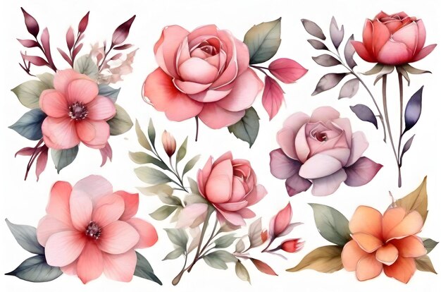 Watercolor flower art