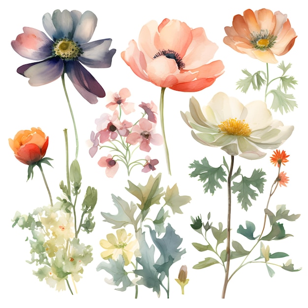 Watercolor Flower Background Design