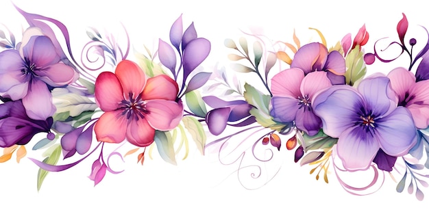 Watercolor flower background