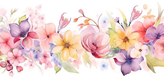 Watercolor flower background