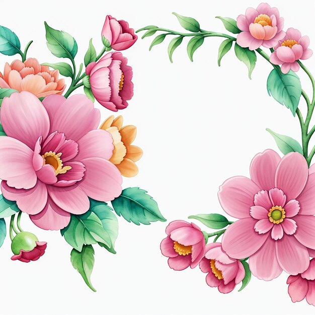 Watercolor flower background