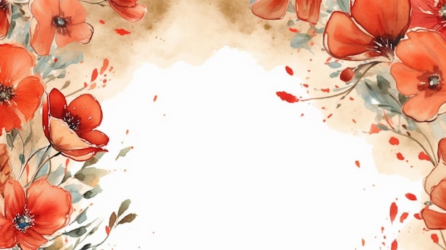 Watercolor flower background