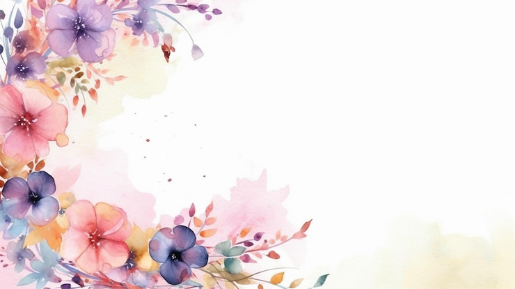水彩画の花の背景