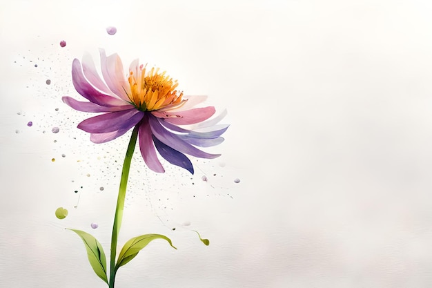 watercolor flower border background