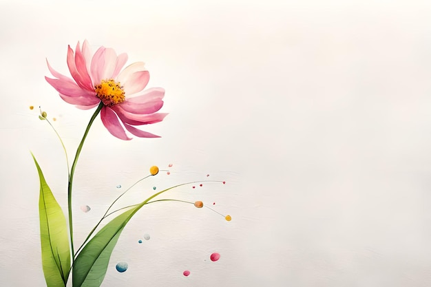 watercolor flower border background