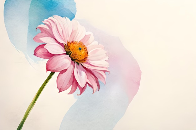 watercolor flower border background